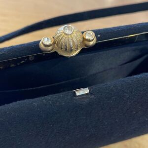 Bobbie Jerome Vintage 1950’s Womens Gold & Rhinestone Clasp Evening Clutch Purse
